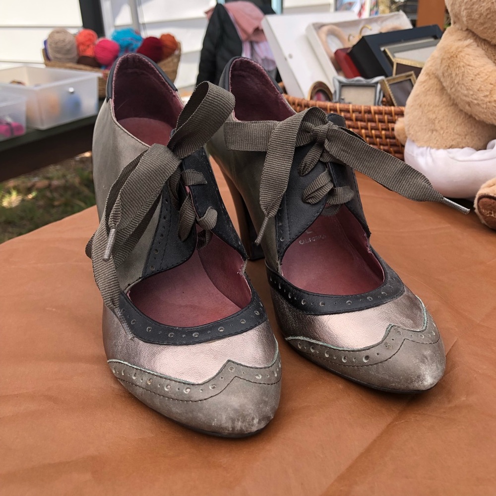 Jeffrey Campbell tie-up leather heels